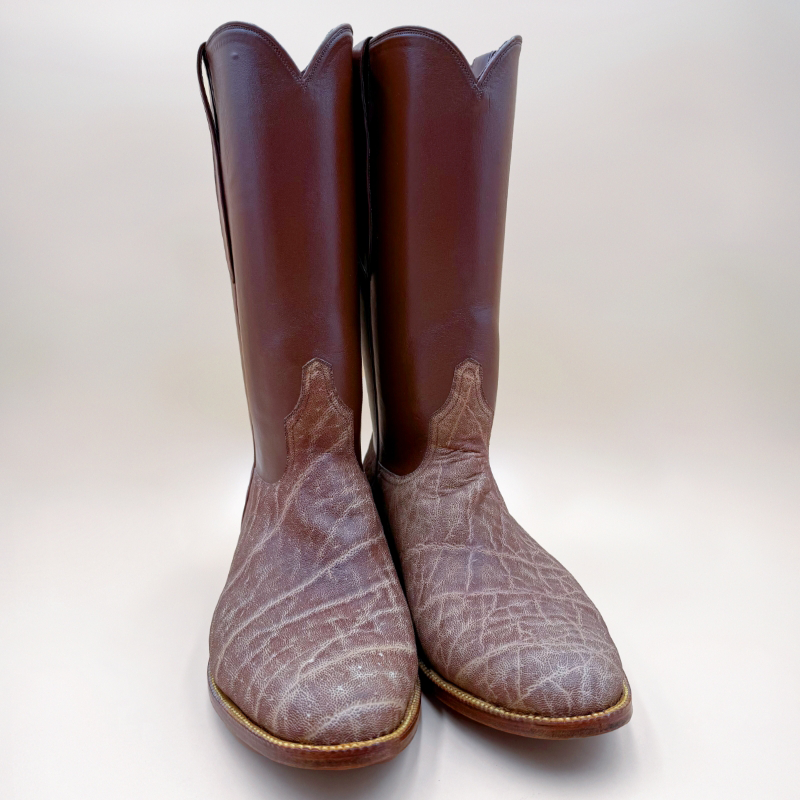 Handmade custom elephant boots designed by Little's Boot Company for long-lasting wear, bold character, and refined Texas tradition.